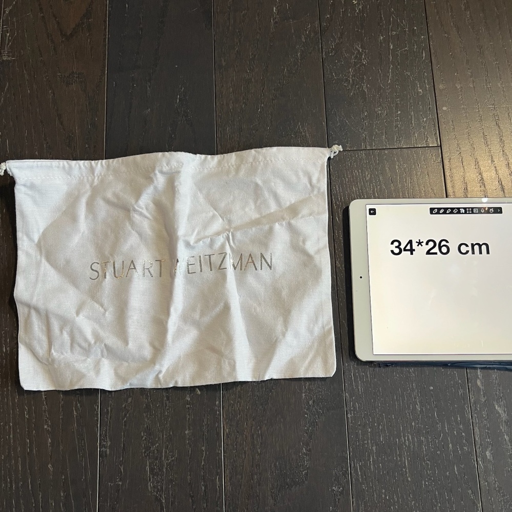 Stuart Weitzman white logo dust bag storage decoration 34/26 cm drawstring bag
